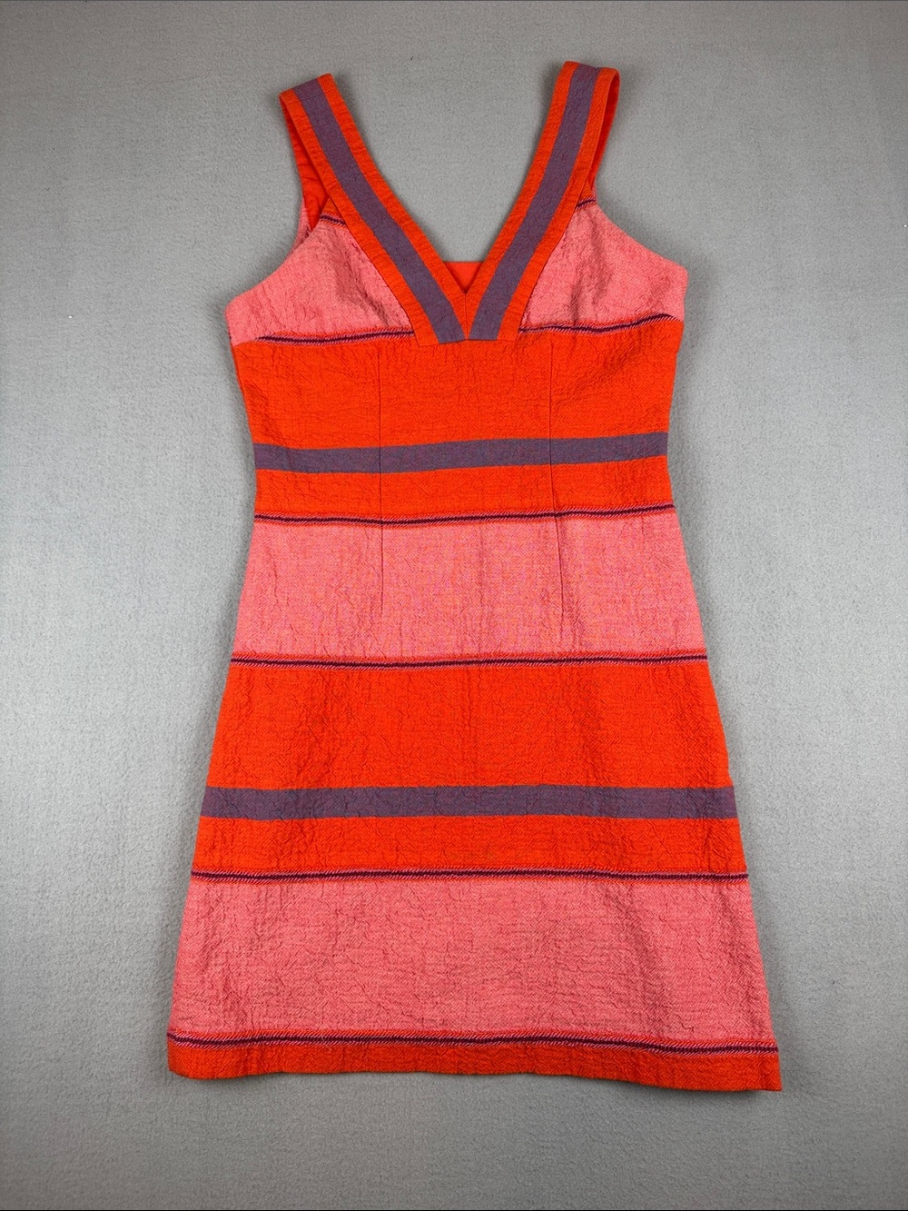 Anthropologie HD in Paris Orange & Pink Striped shift dress
Size: 6